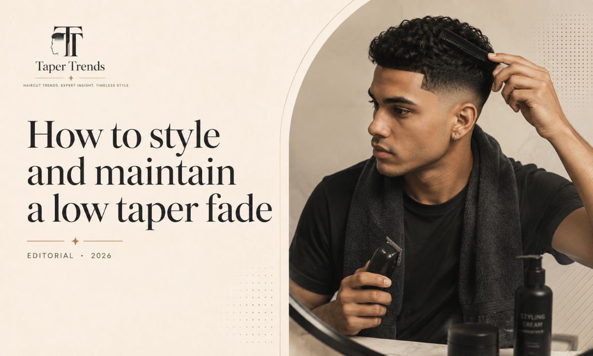 Maintaining a low taper fade — a freshly trimmed neckline and sideburns kept sharp between barber visits.