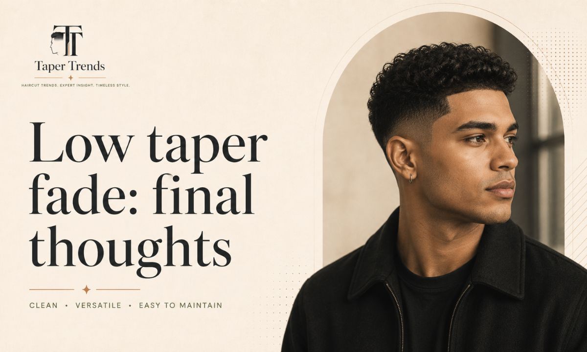 A finished low taper fade haircut — clean, modern, and easy to maintain for 2026.