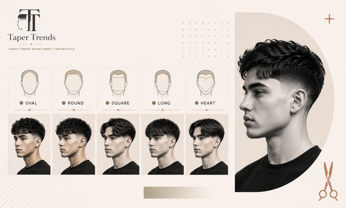 A low taper fade flattering different face shapes on boys with straight hair.